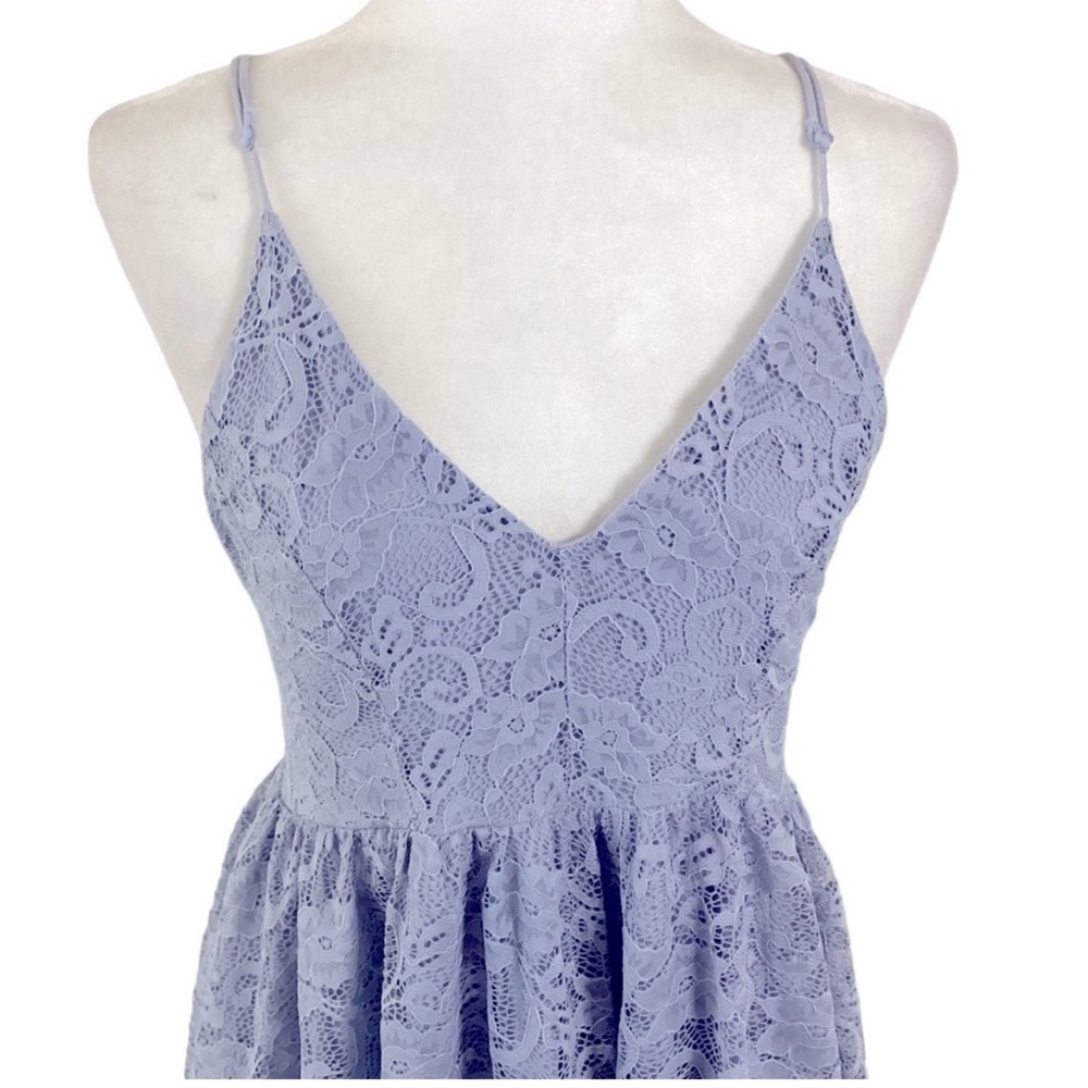 Sam Edelman Eventide Lace Dusty Blue Romper - Picture 4 of 10